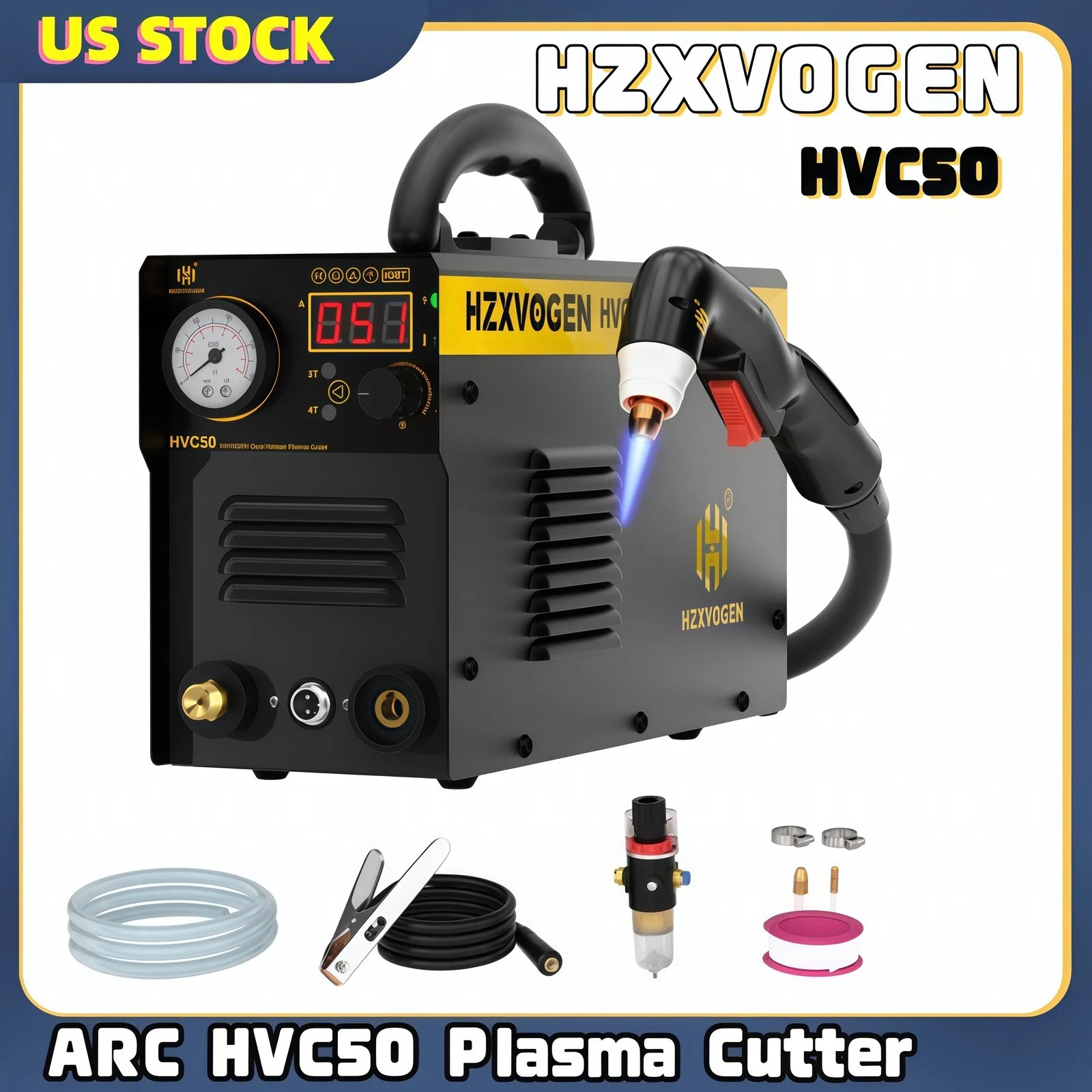 HF Touch Pilot Arc Cutting Machine Plasma Cutter with Quick Air Connector Home