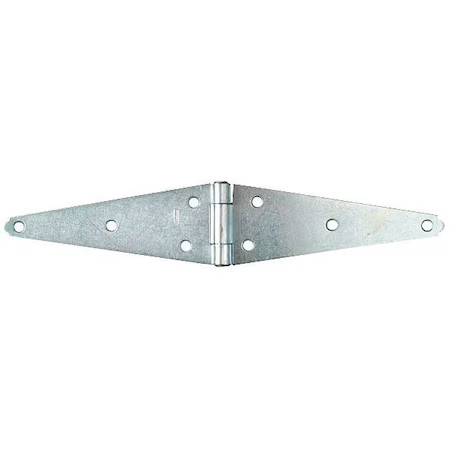 Zoro Select 1Rck7 Strap Hinge, Steel, Full Surface Mounting, 9 5/8 In Leaf W X,