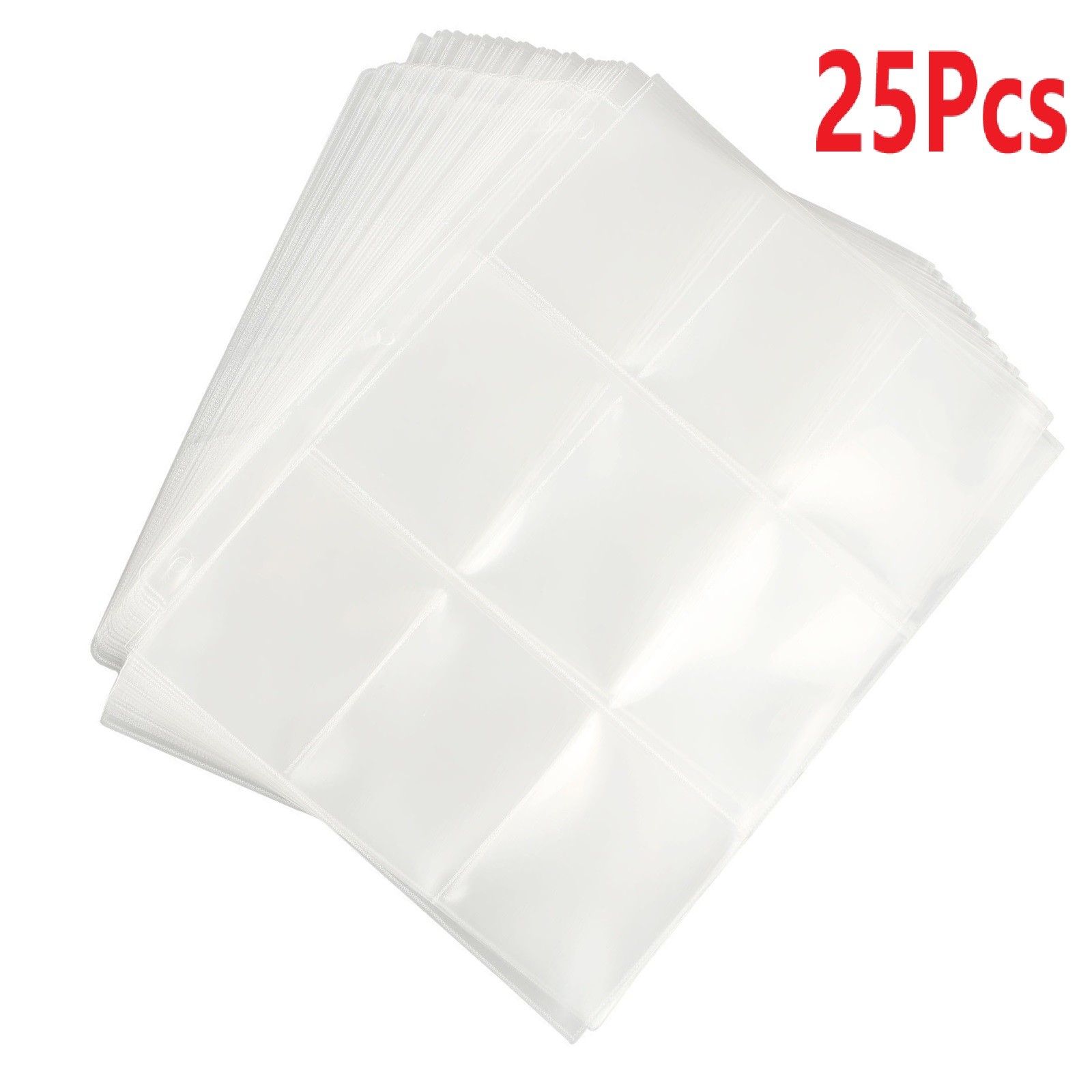 25 Pages/lot Card Sleeves Collector Binder Album Holder Sheets for Pokemon cc