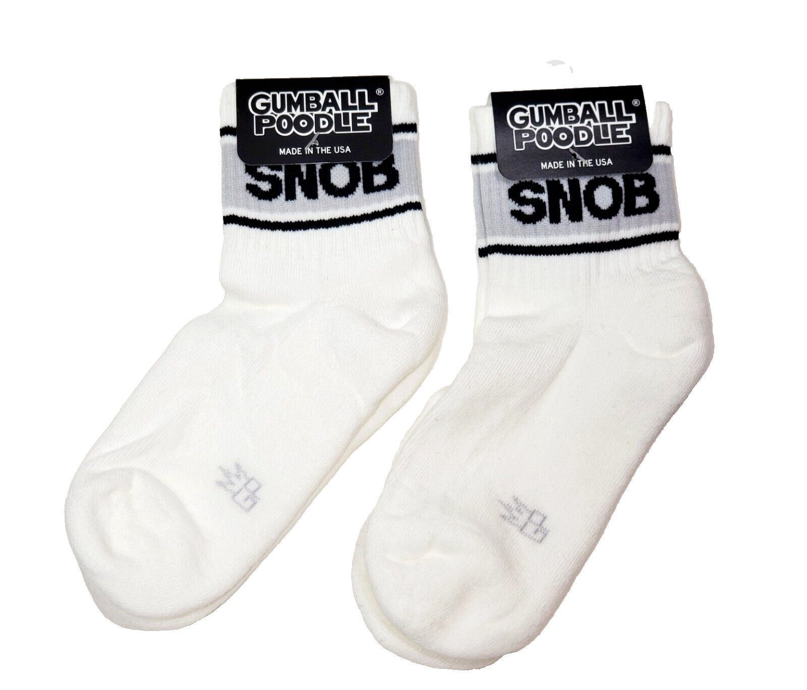 Lot of 2 Ankle Socks by Gumball Poodle SNOB Low Rise Gym Socks Novelty Socks