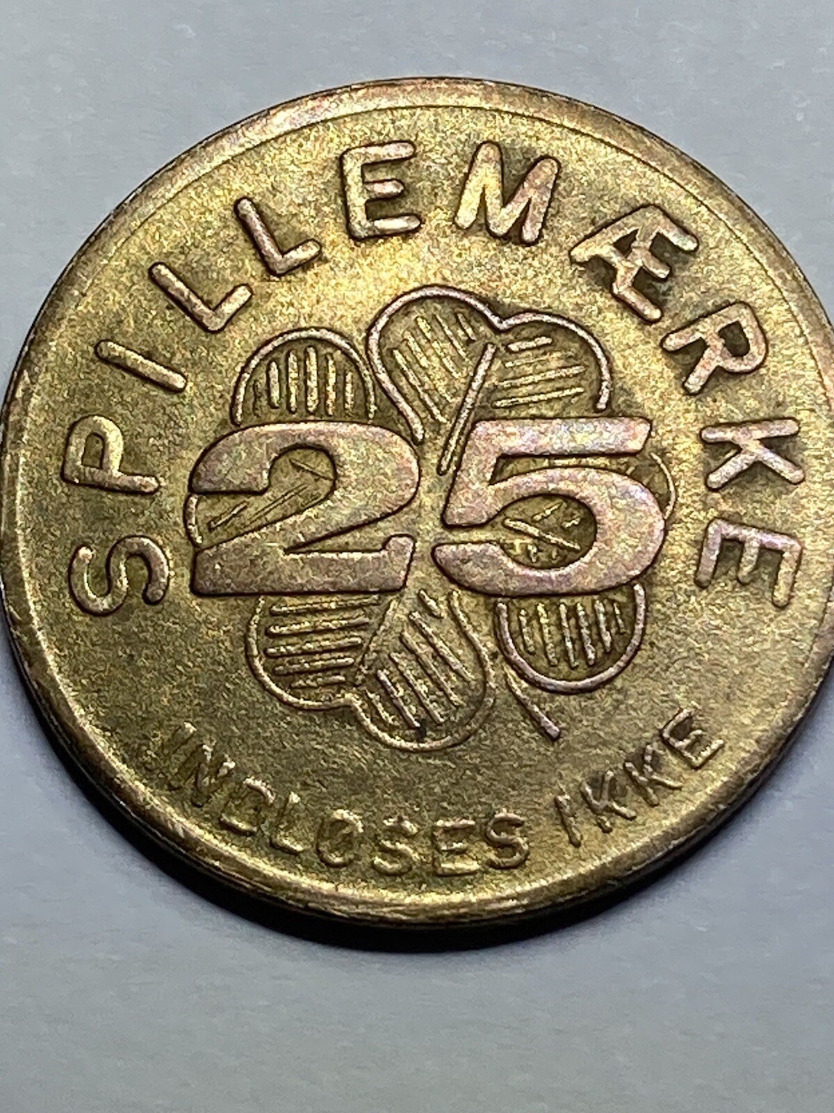 DANISH ARCACE TOKEN - SPILLEMAERKE 25 - RARE - LOOK! (#c3)
