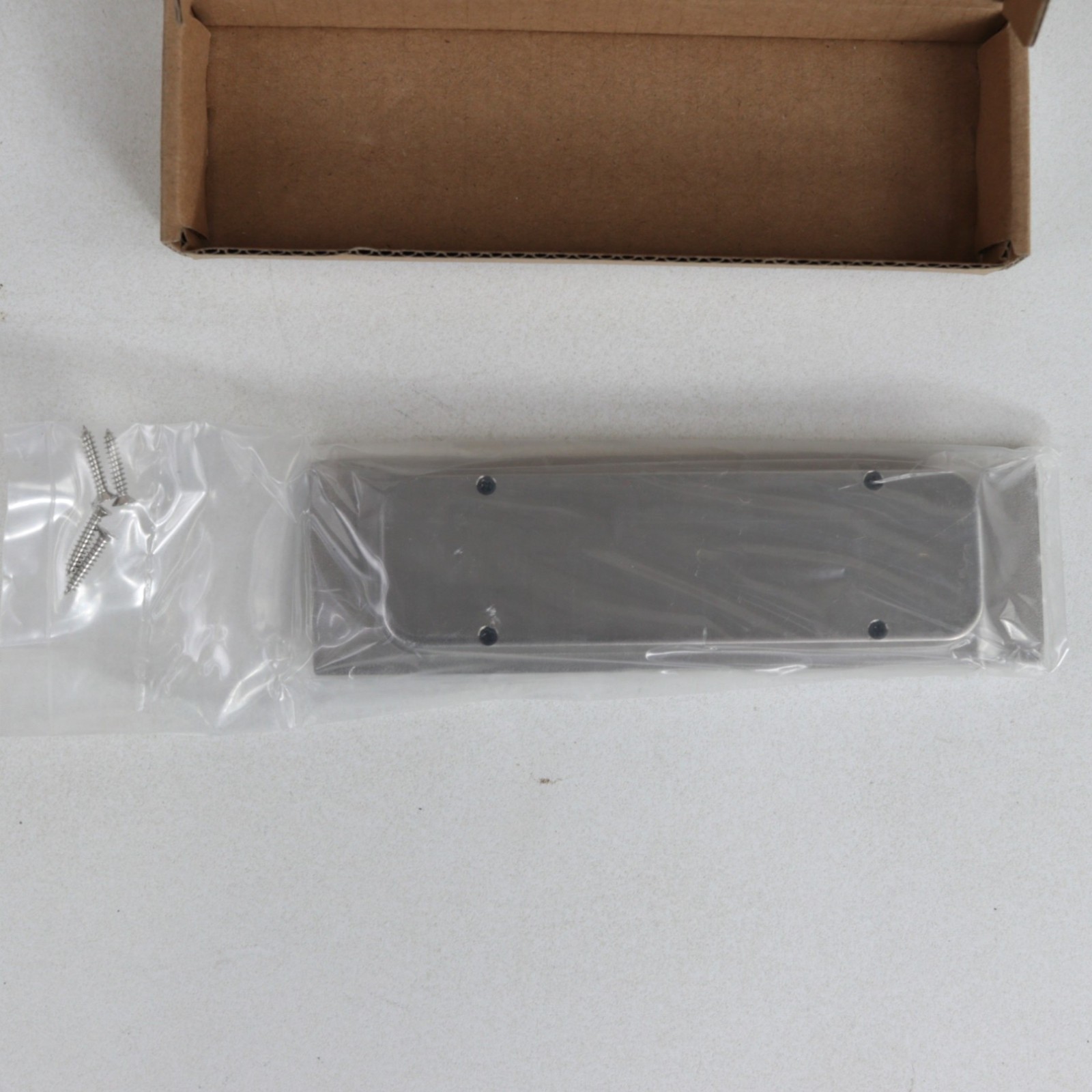 Emtek 220306US15 Brass Modern Rectangular Flush Pull 6" in Satin Nickel, 1 Each