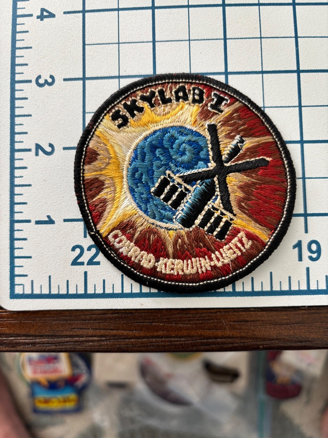 Skylab I NASA Space Mission Patch Sew-On Conrad Kerwin Weitz Vintage Satellite