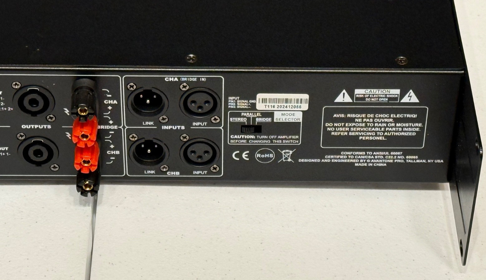 Avantone CLA-200 Power Amplifier