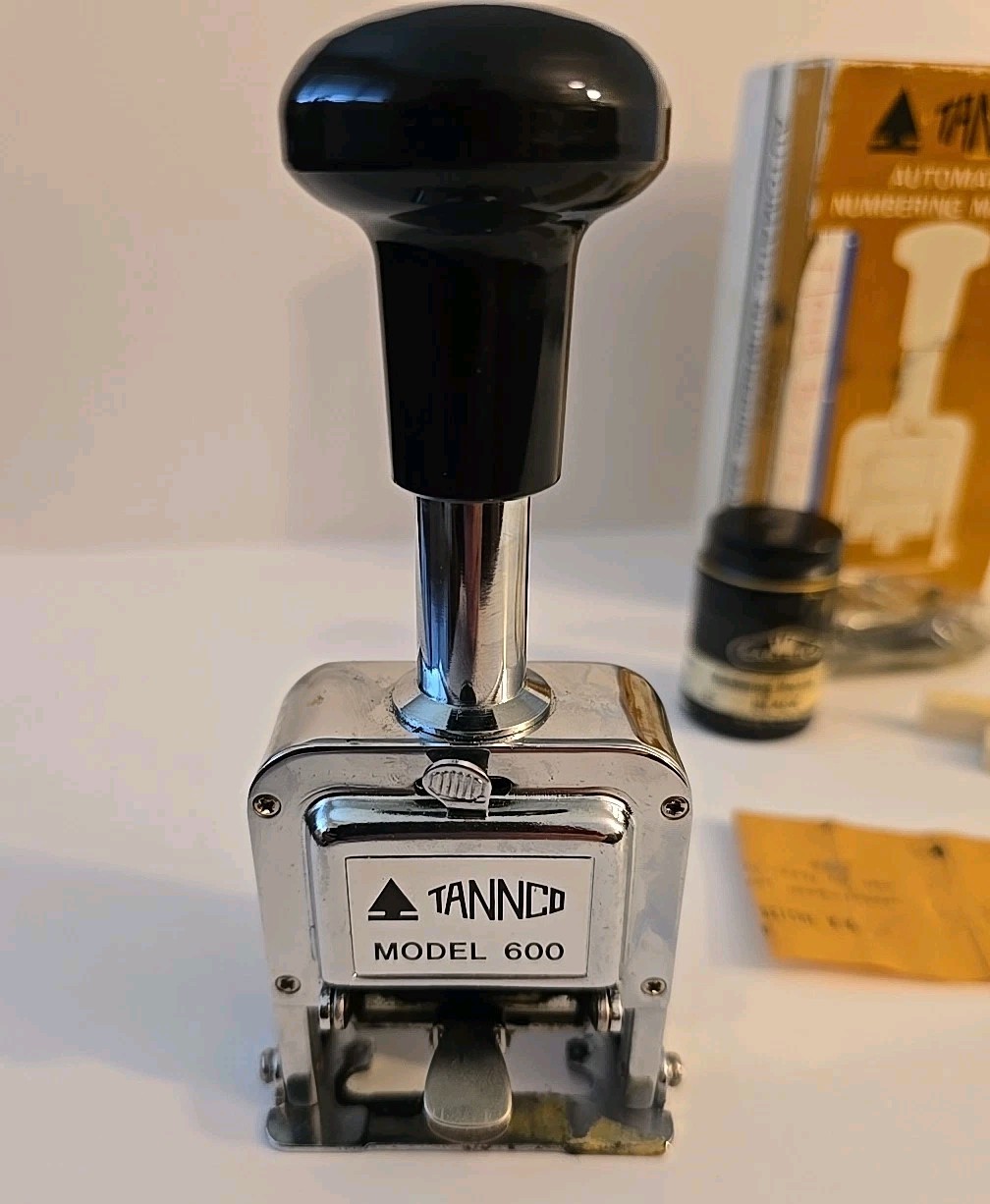 Vintage TANNCO Automatic Numbering Machine Model 600