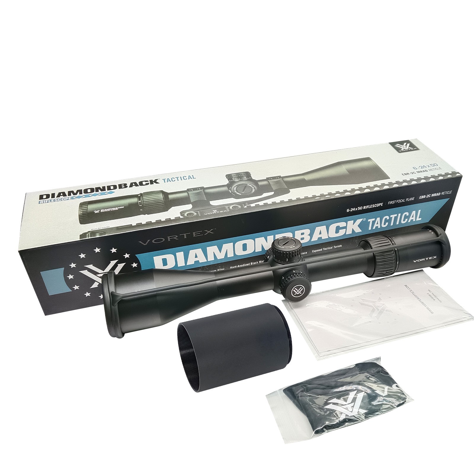 Diamondback Tactical 6-24x50mm FFP Riflescope EBR-2C (Mrad) Revised us ship