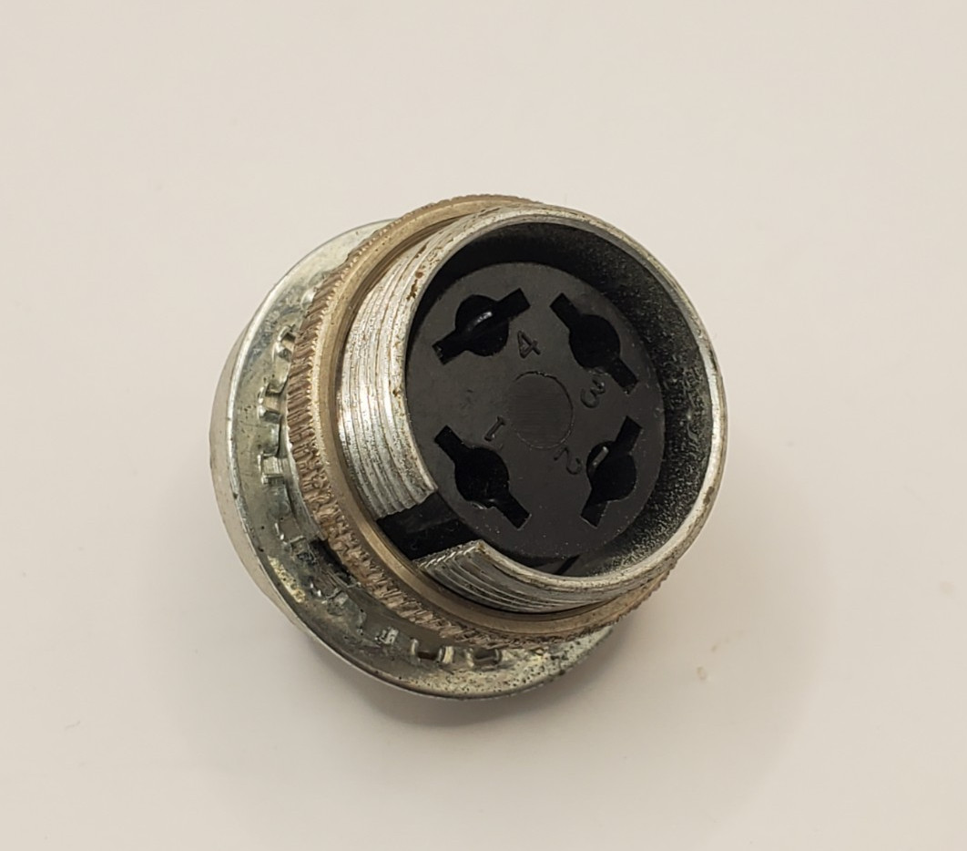 AMPHENOL 91-PC4F 4 PIN MICROPHONE RECEPTACLE CONNECTOR SOCKET