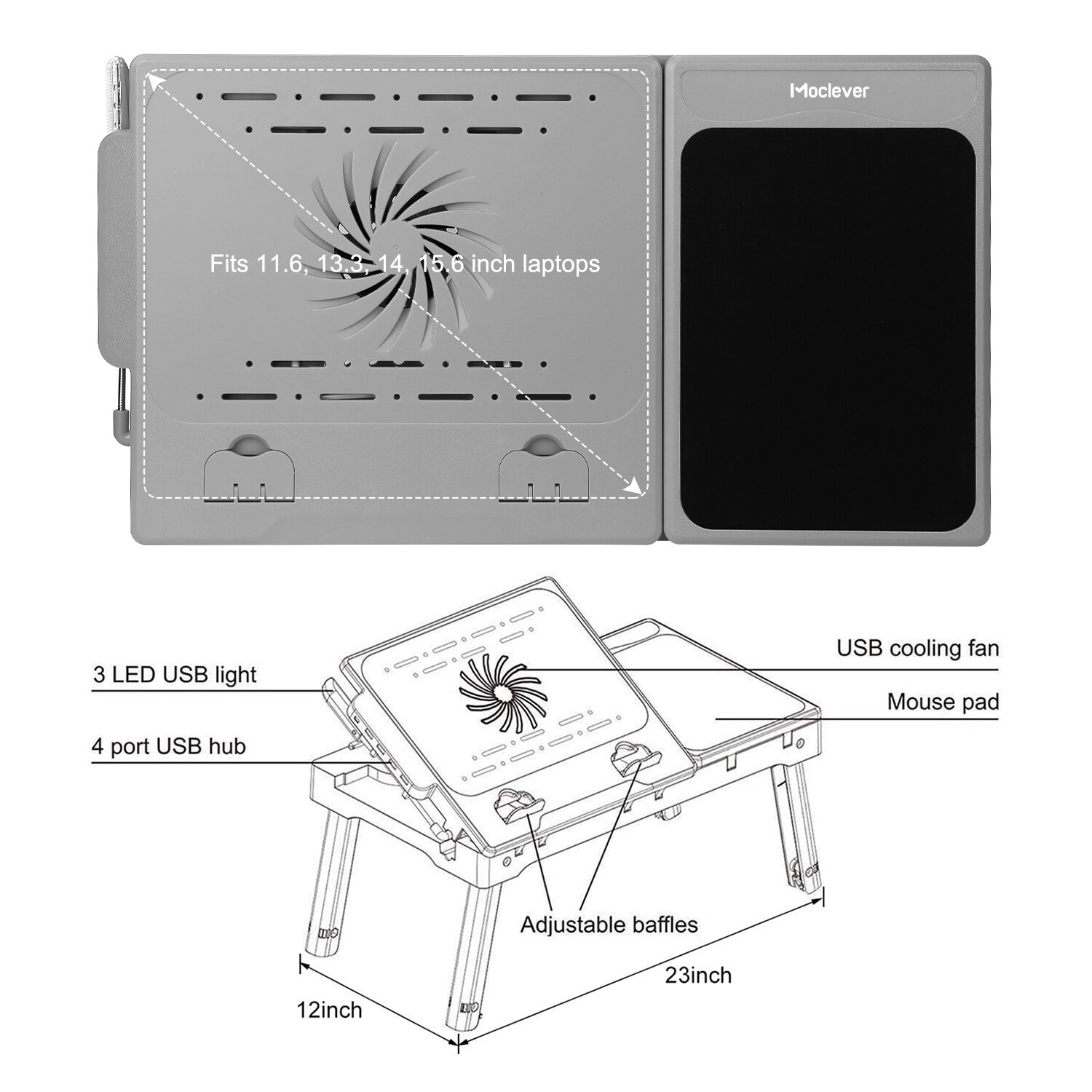Portable Laptop Notebook Table Foldable Stand Sofa Bed Lap Tray Computer Desk