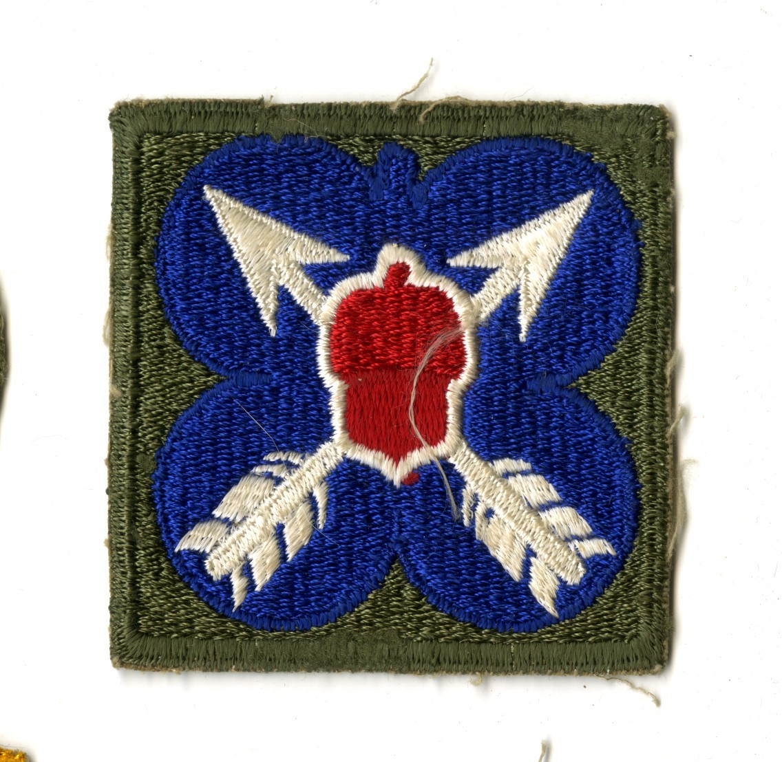 XXI Corps White Back Patch WWII Vintage France Germany Austria Europe