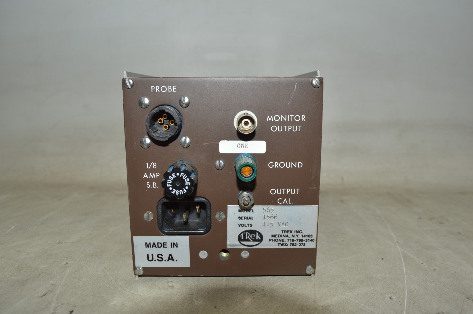 TREK 565 ESVM ELECTROSTATIC VOLTMETER 115 VAC