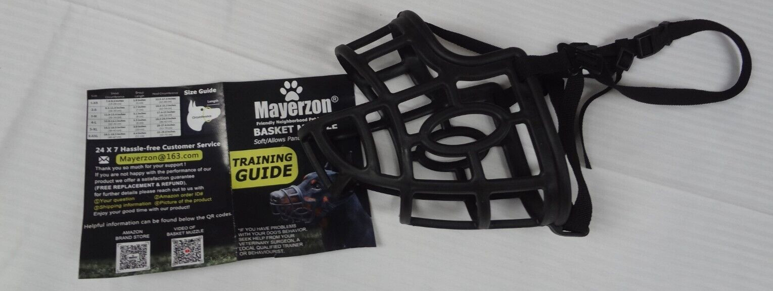 Dog Muzzle, Breathable Basket Muzzles for Big Dog XXL Size 6