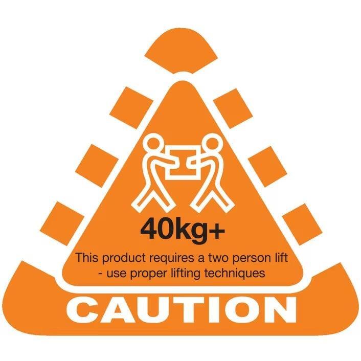NEW Stock Forms Caution 40+kg Labels 80x70mm Orange 250 Labels Roll Pack 4