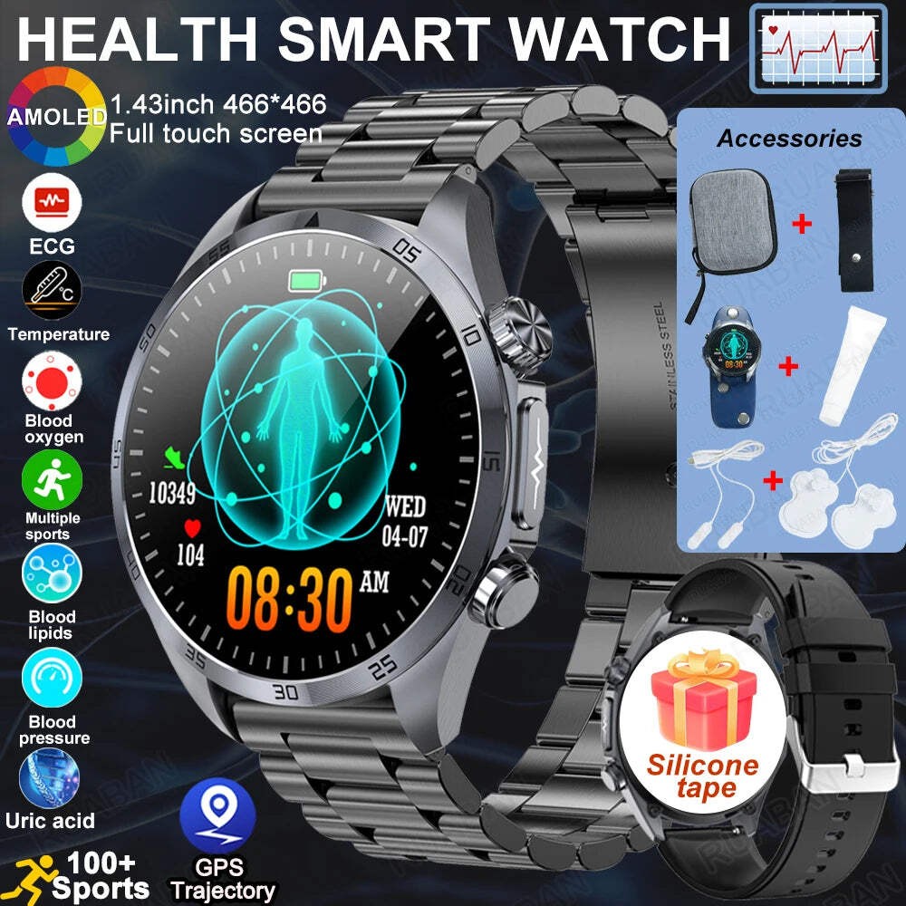 2025 New Smart Watch men Blood Pressure Health watch CES Sleep Pulsed Therapeuti