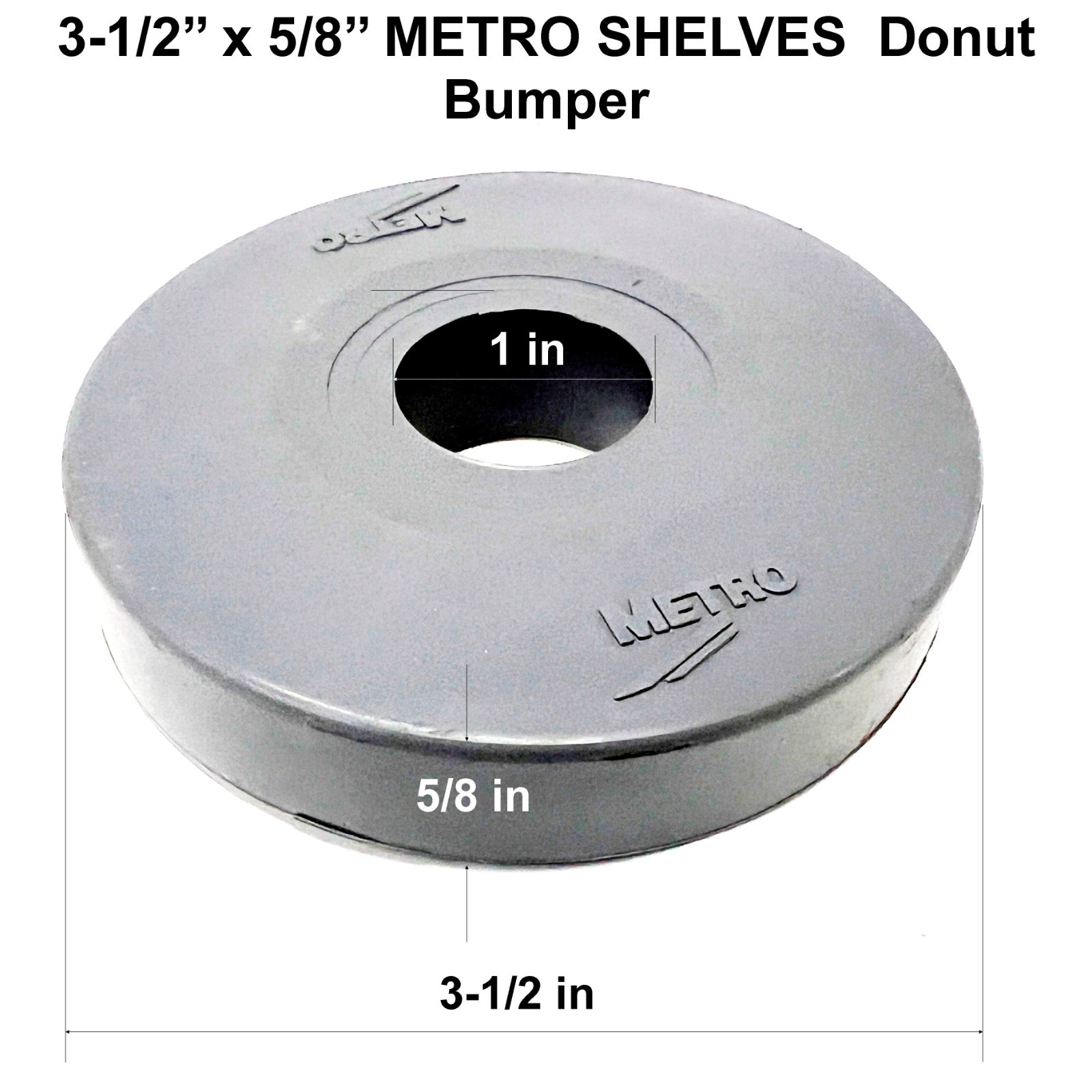 Metro® Replacement 3.5" Donut Bumper for Super Erecta Wire Shelving Posts 9992DB