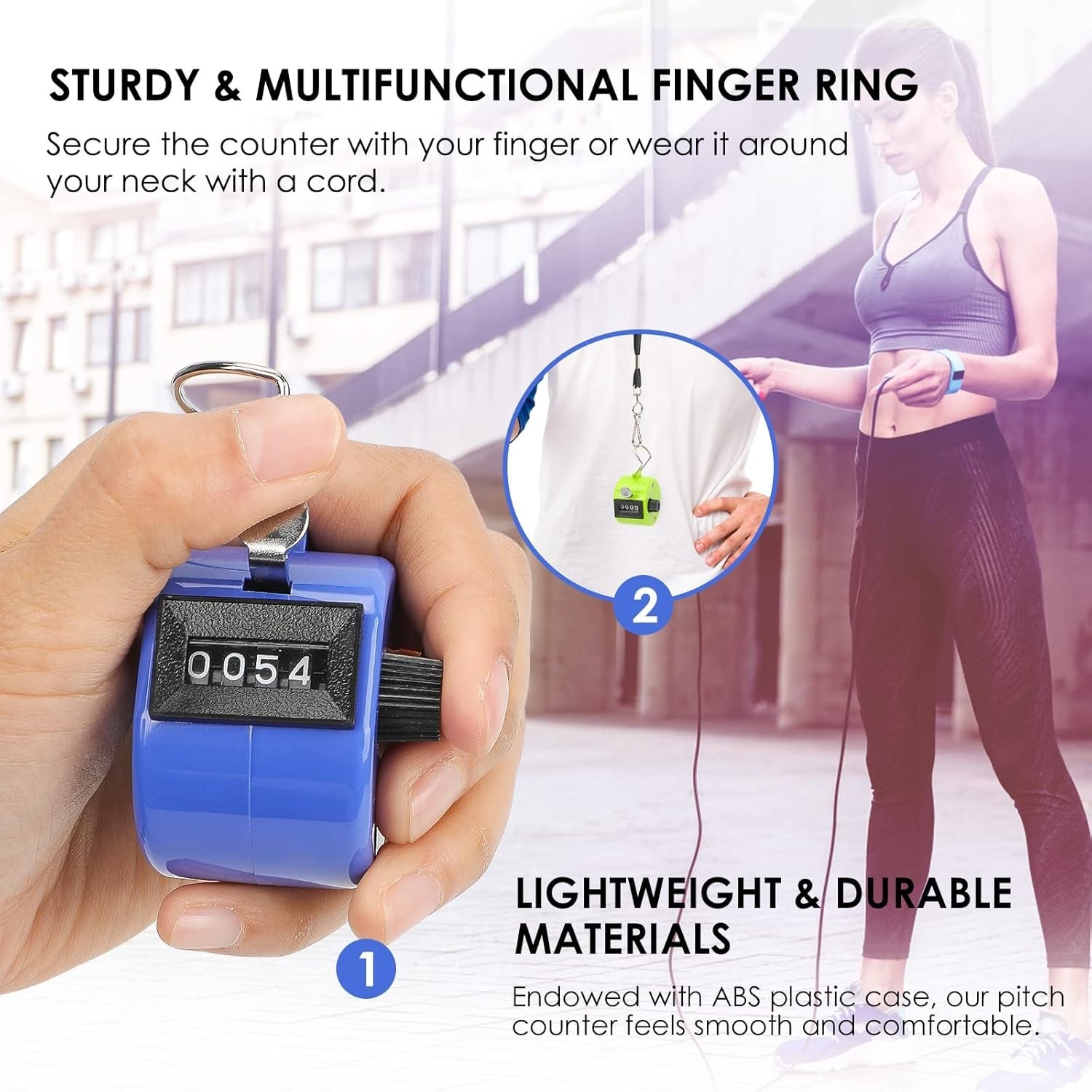 Versatile Battery-Free Clicker Counters - Perfect for Knitting, Coaching & More
