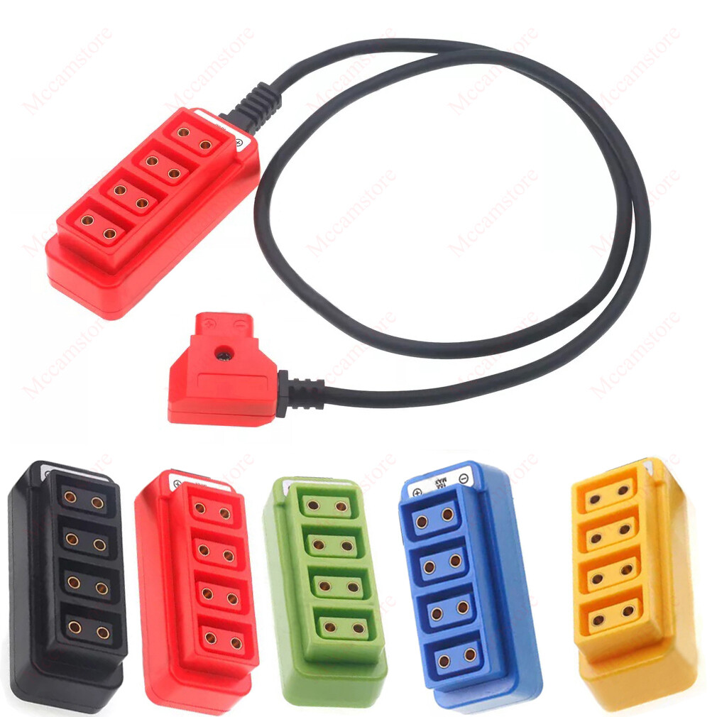D-tap to 4-Port P-tap Splitter for Anton Bauer V-mount Battery D-tap Splitter