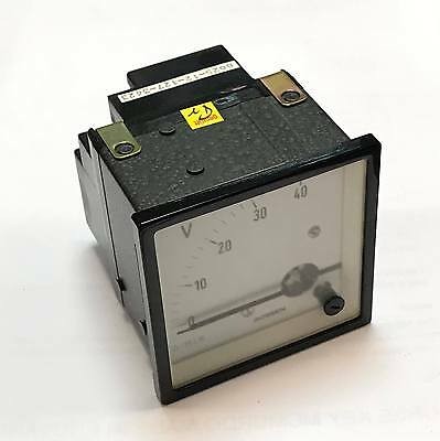 0-40V 40kOhm Voltmeter Panel 6625-12-127-3423 Gossen