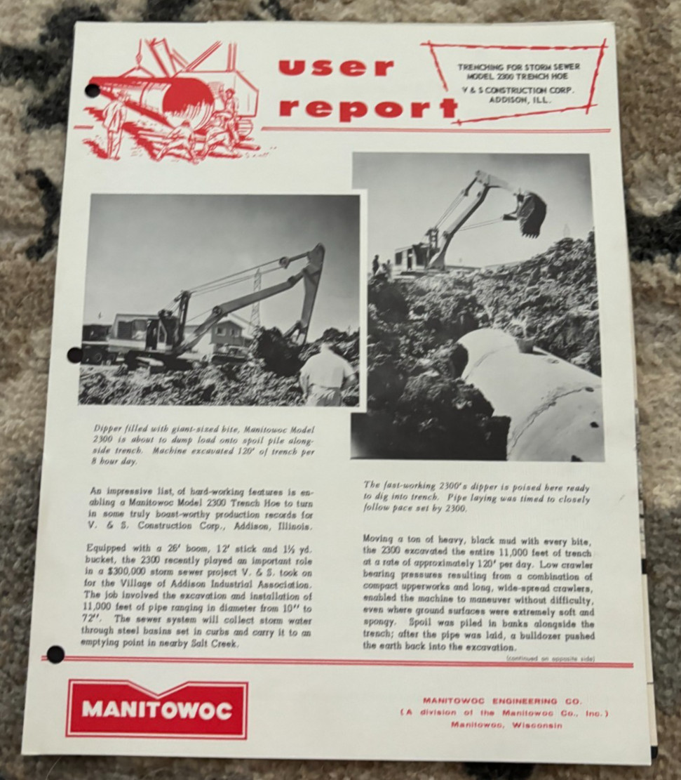 Manitowoc 2300 Trench Hoe Brochure FCCA25