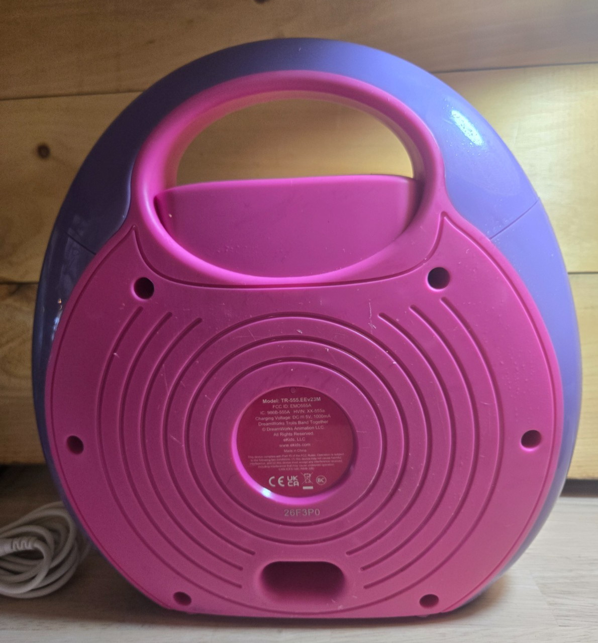 Trolls Movie Karaoke Machine Bluetooth LED Light Show Store/Record MP3 Tested!