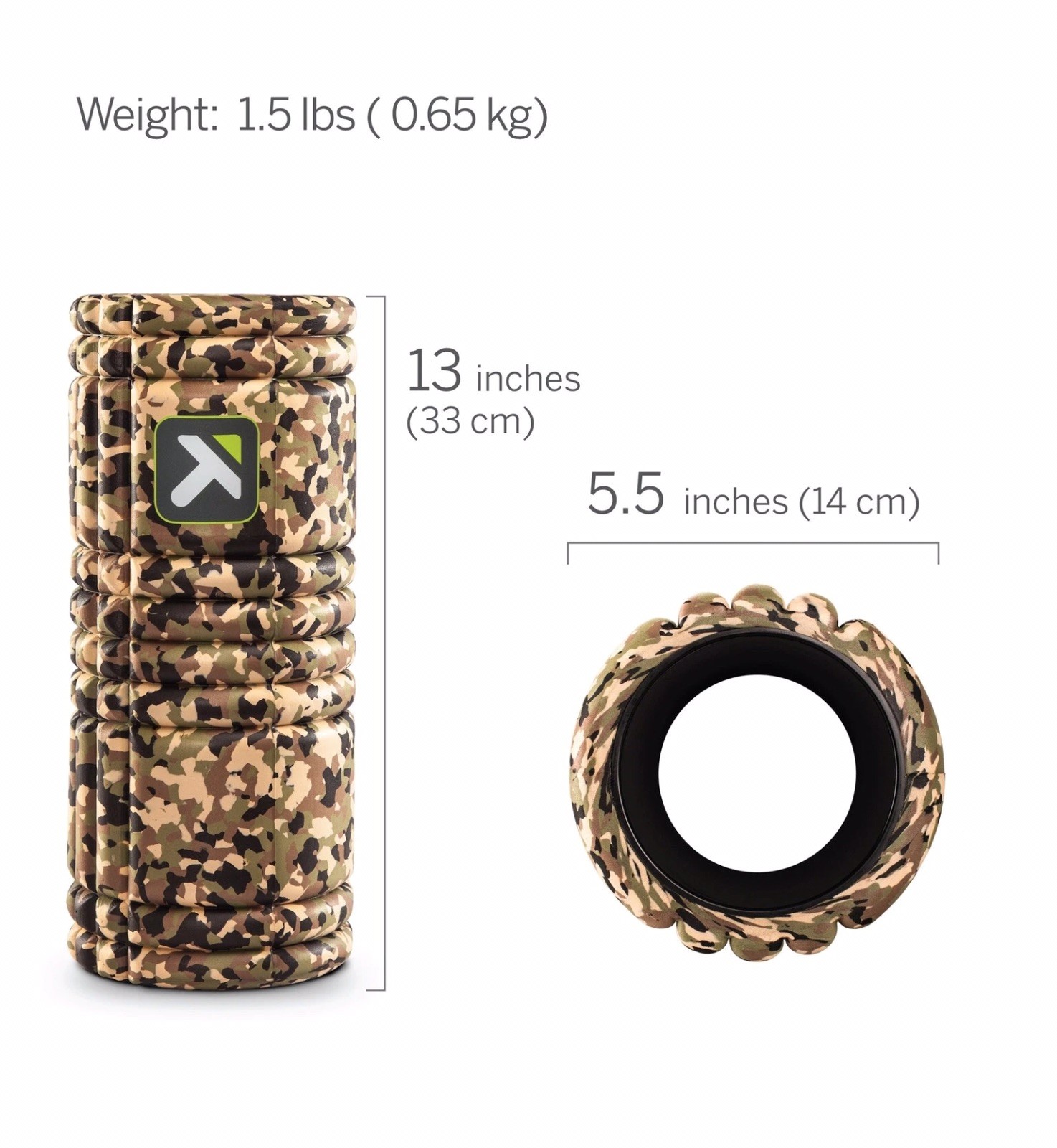 TriggerPoint Grid 1.0 Foam Roller 13" Extra Firm Density Deep Massage Roller