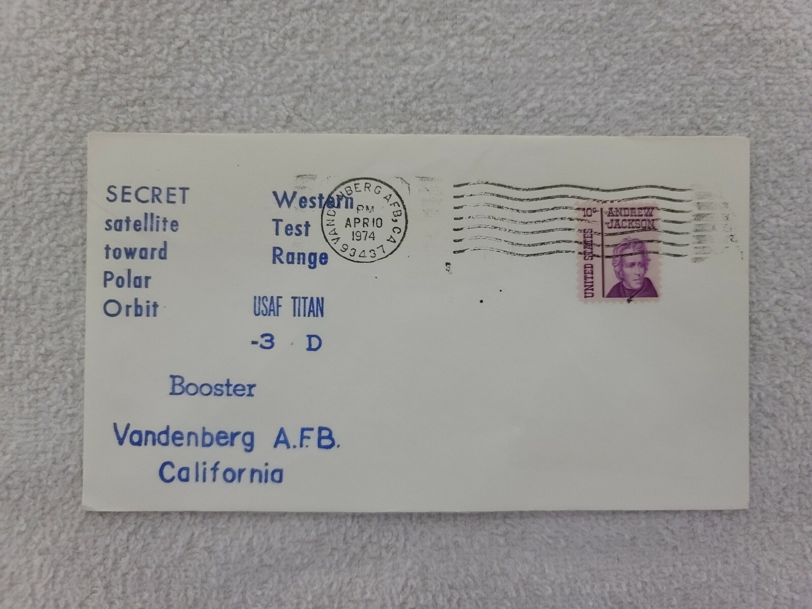 Secret Satellite Toward Polar Orbit USAF Titan 04/10/74 | Space Cover