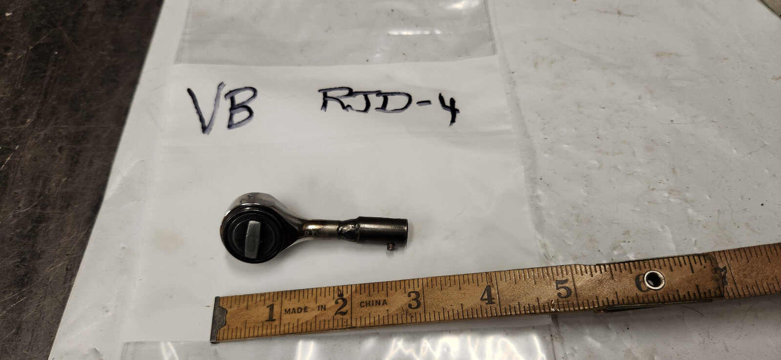 Belknap RJD-4  J-Shank x  1/4" Ratchet Head for Interchange Torque Wrench.
