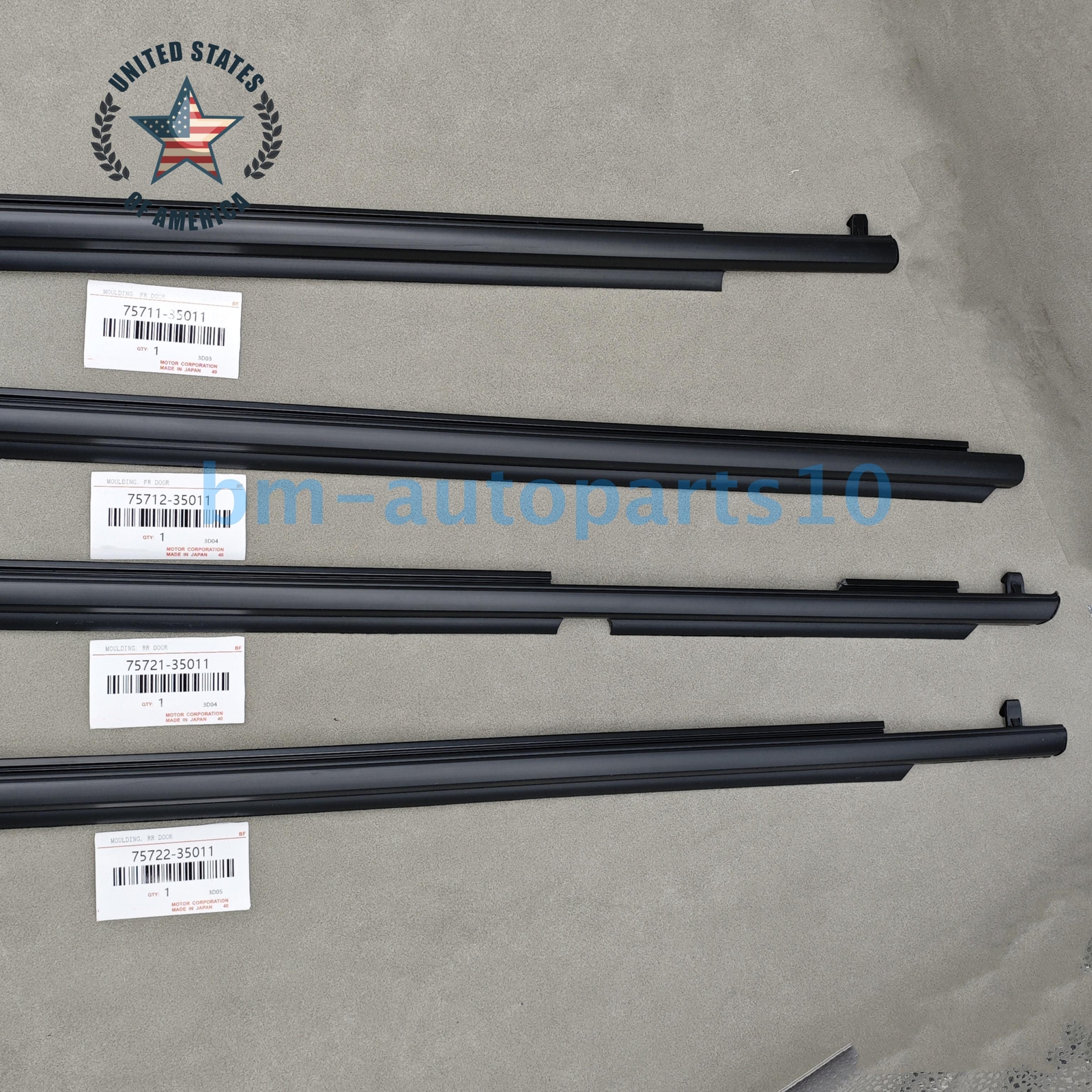 OEM 4PCS Window Weatherstrip Seal Belt Moulding For Toyota 4Runner 2010-21 New