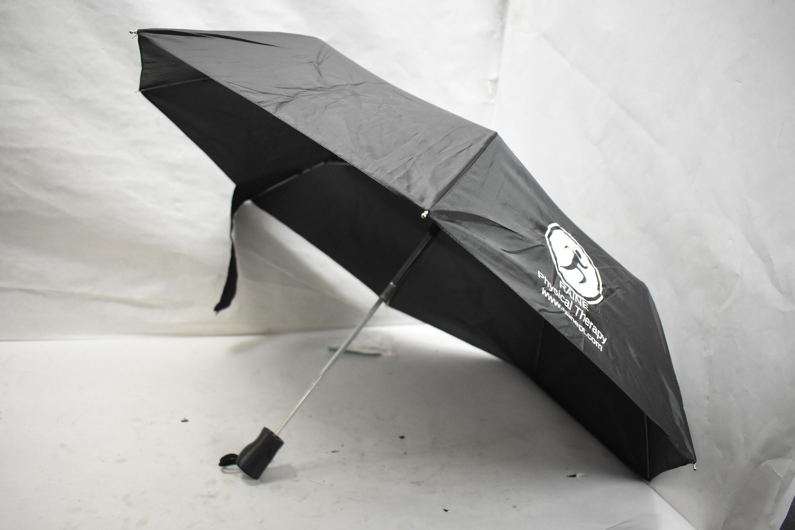 Totes Automatic Open Compact Umbrella Black 42in Company Branded Logo