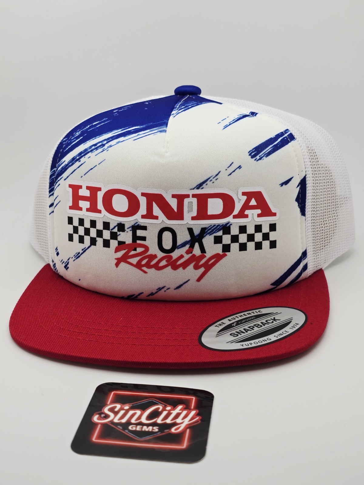 Fox Honda Racing 2025 Youth Snapback Hat Red White And Blue