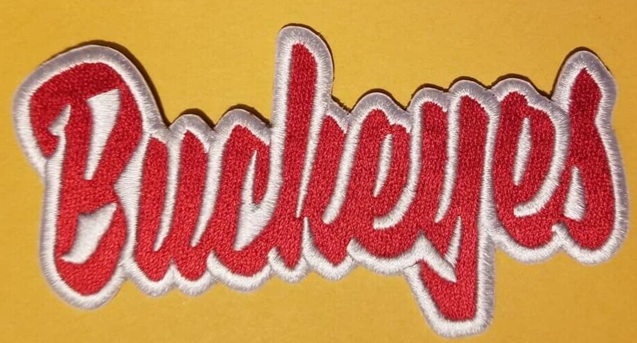 Buckeye's Name Tag Embroidered Sports Patch approx. 2.25 X 4.5"