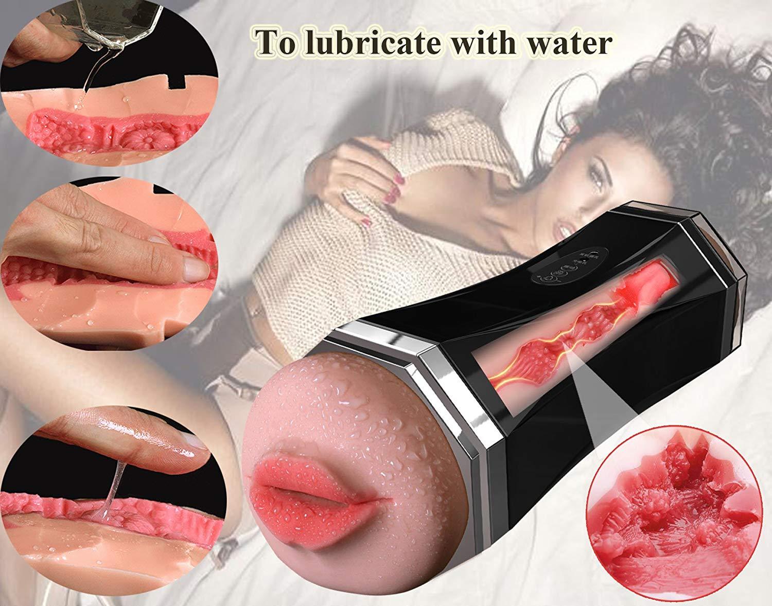 4D Male Fully Automatic Thrusting Masturbator Cup Stroker Handsfree Lubricants