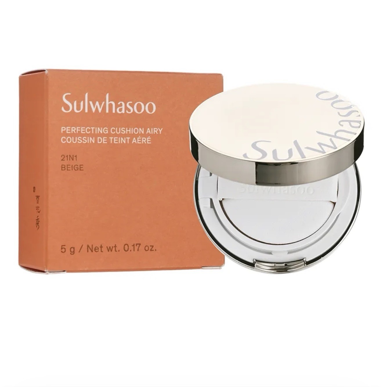 Sulwhasoo New Perfecting MINI Cushion AIRY 5g Glow&Natural, Shade 21N1