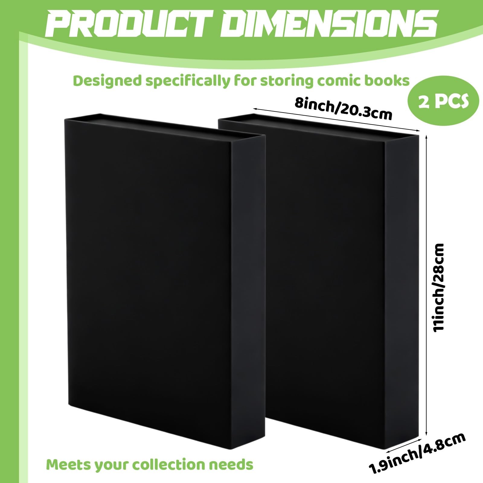 YooNotee 2 Pack Comic Book Storage Folio Comic Book Storage Box with Strong