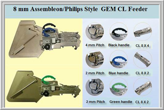 Philips Assembleon GEM FEEDERS NEW Yamaha CL; 8x4mm (8x2 thru 72mm also Avail)