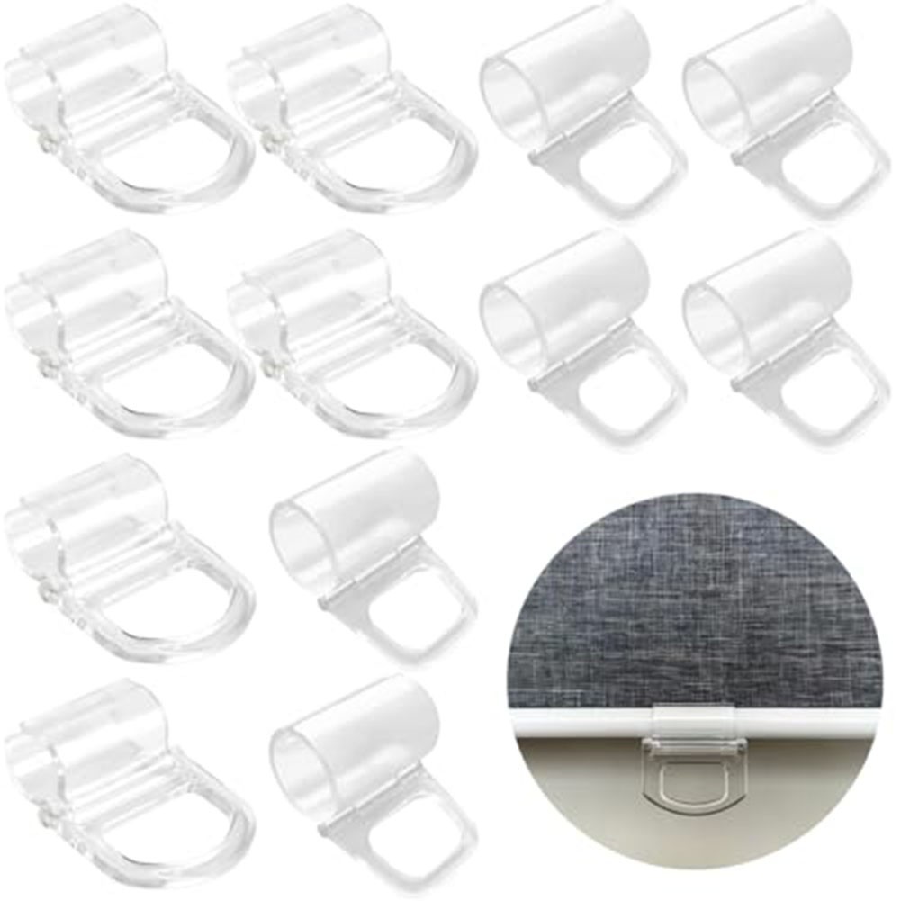 Functional Roller Blind Pull Clips for Window Shades Transparent 12pcs