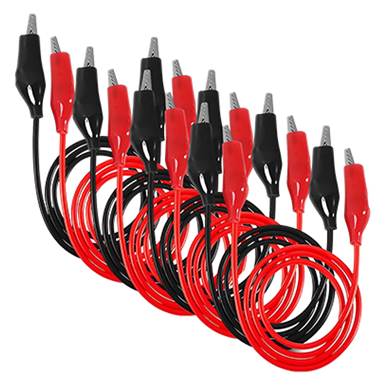 8 Pcs Electrical Alligator Clips Double-Ended Jumper Wires for Circuit