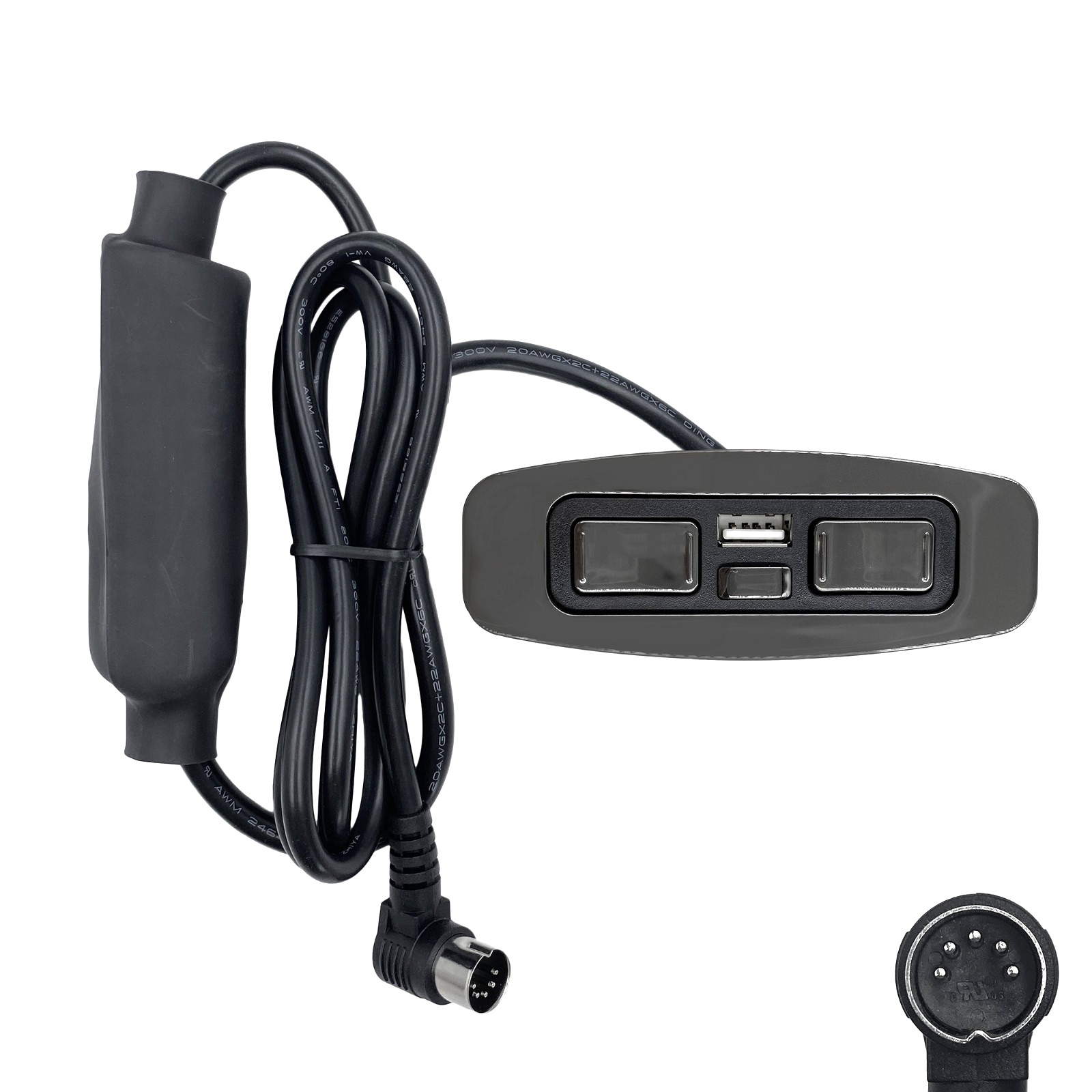 Okin JLDK.15.08.12 Recliner Lift Chair 5 Button 5 Pin Switch Control with USB