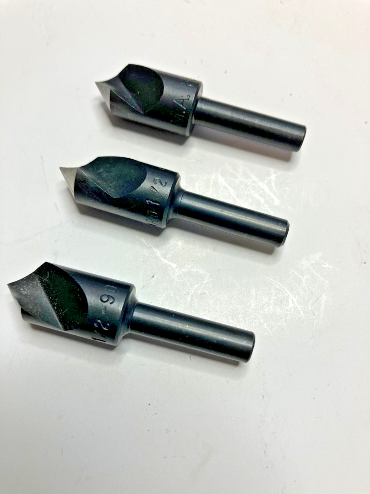 Used MA Ford Countersinks.  1/2" Dia x 90 Degree. (3 pcs /lot-2 lots available.)