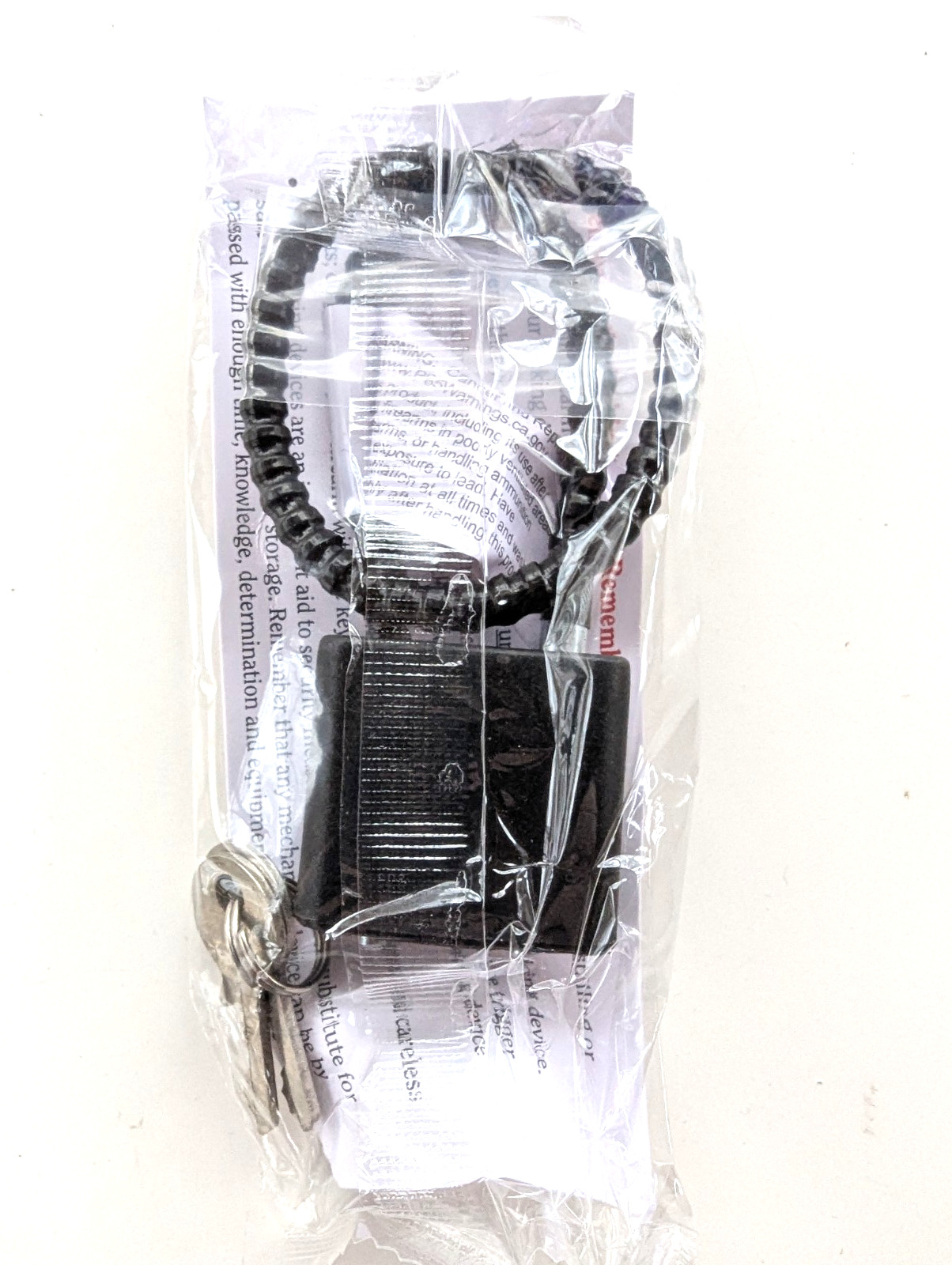 Ruger Safety Black Rifle Gun Cable Lock with 2 Keys