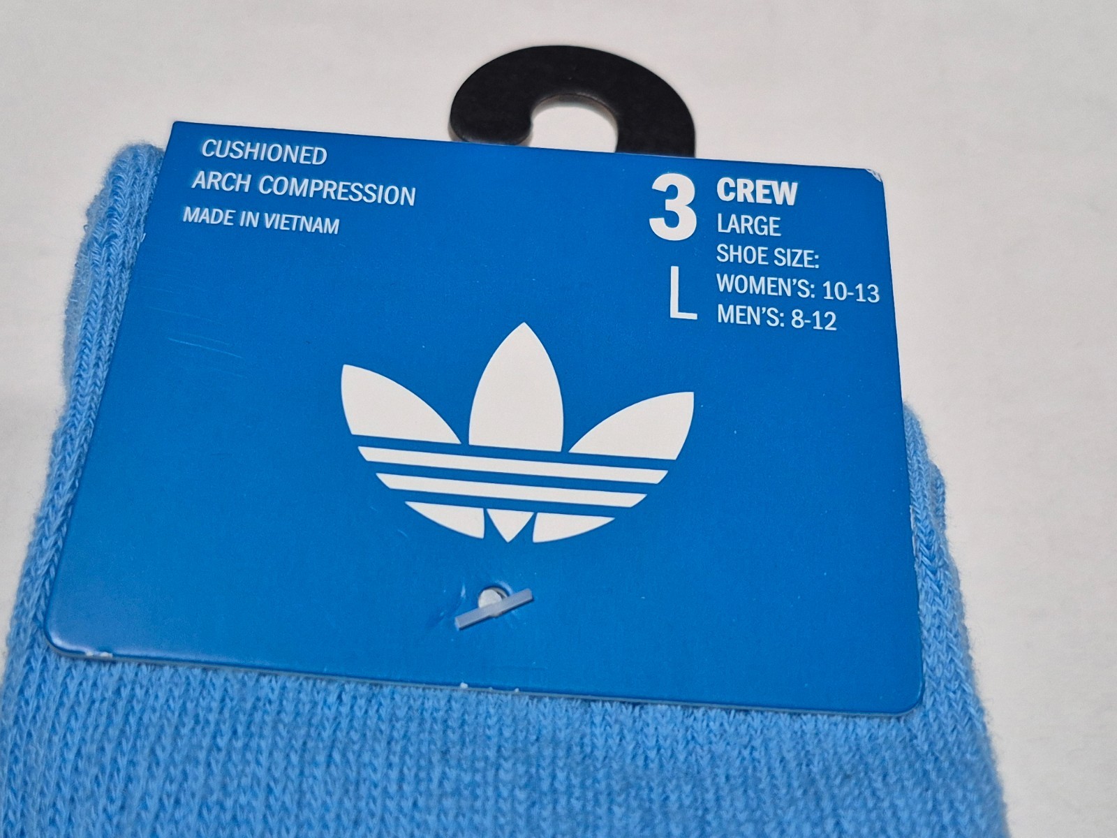 Adidas Mens Crew Cushioned Socks 3 Prs Originals Arch Compression SZ 8-12