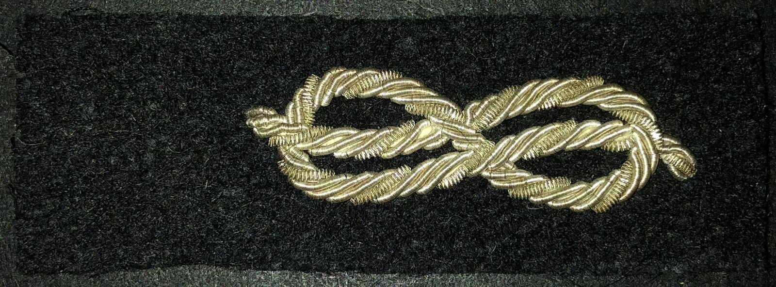 Original WW2 Italian Army NCO Sergeant Silver Wire Embroi Rank Uniform Insignia