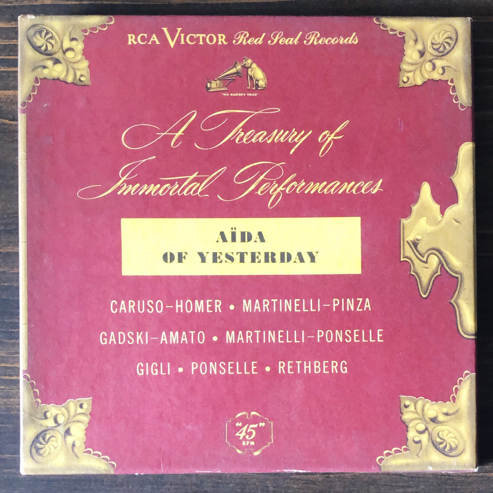 Vintage RCV Victor 45 RPM Red Seal WCT 51 - Verdi Aida Opera