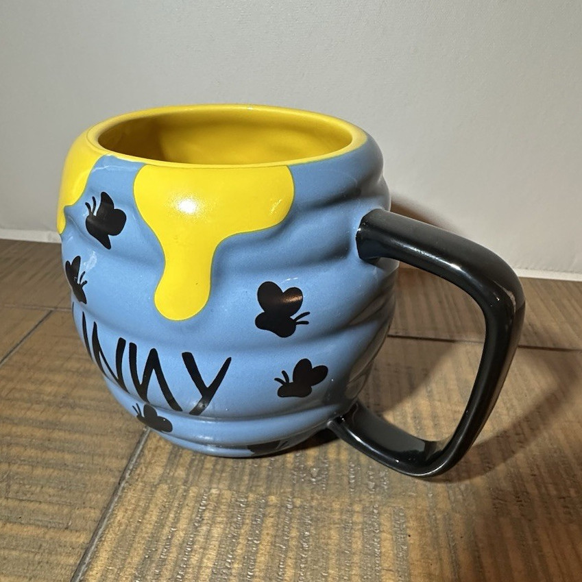 Disney Winnie the Pooh Honey Pot Mug Blue Yellow - Disney Franchise Collectible