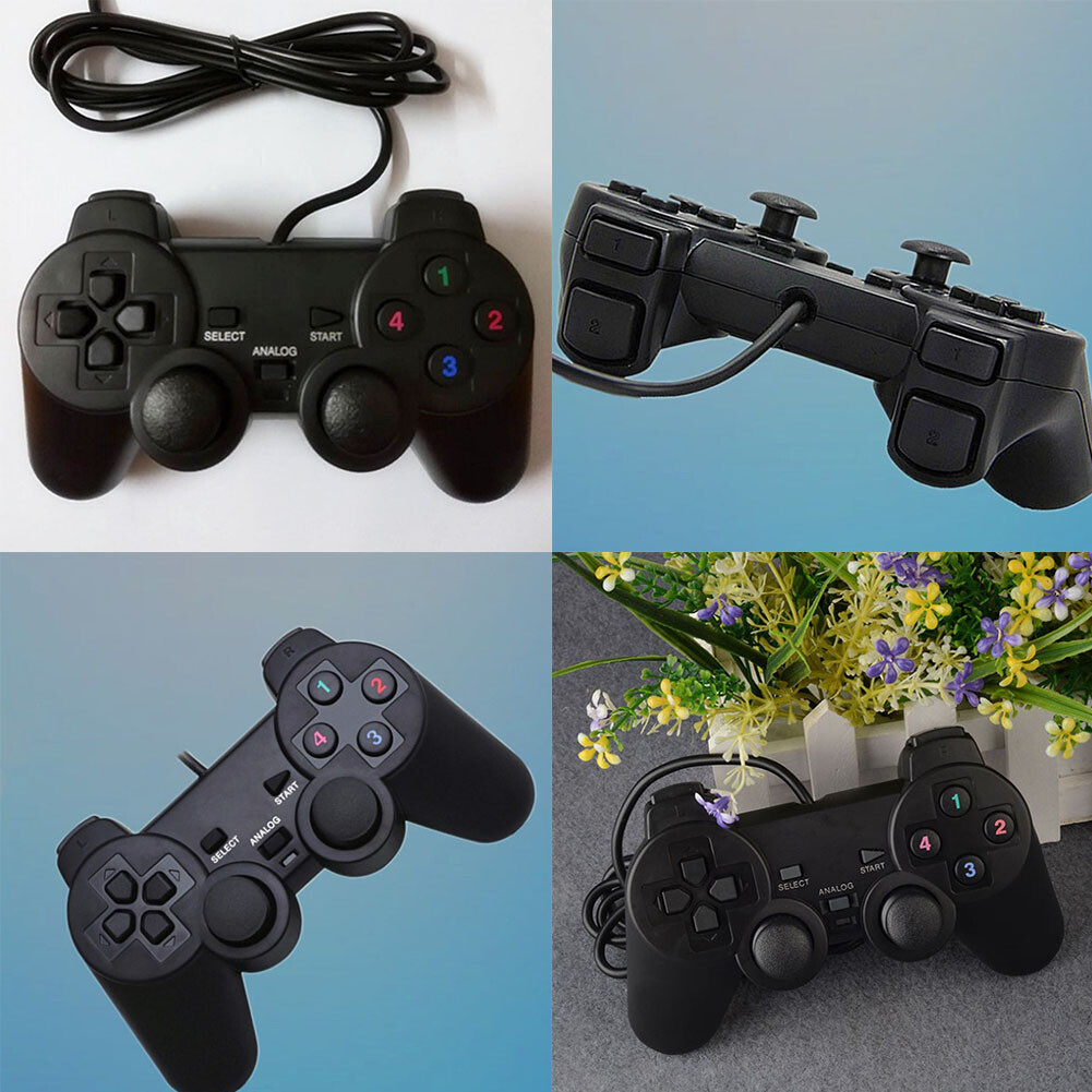US 1 Pack USB 10 KEYS SHOCK2 CONTROLLER PC GAME PAD Fine