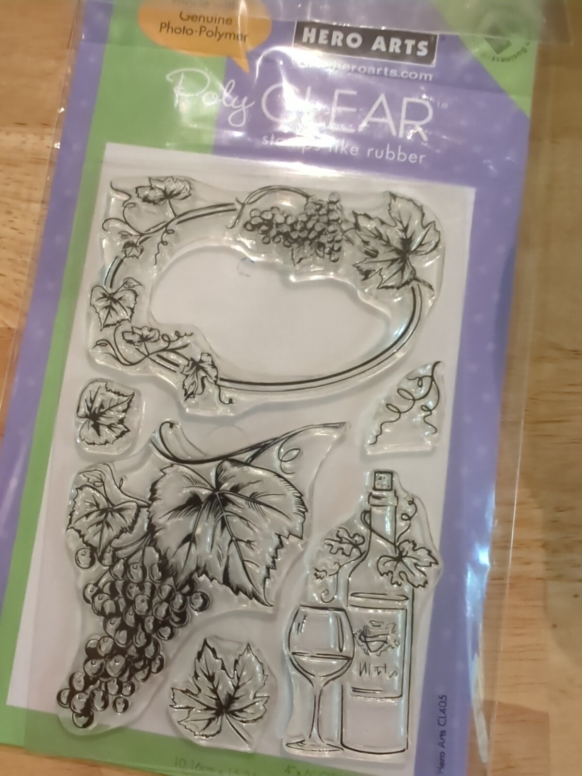 Hero Arts PolyClear "Artistic Grapes" 4 x 6 Stamp Set