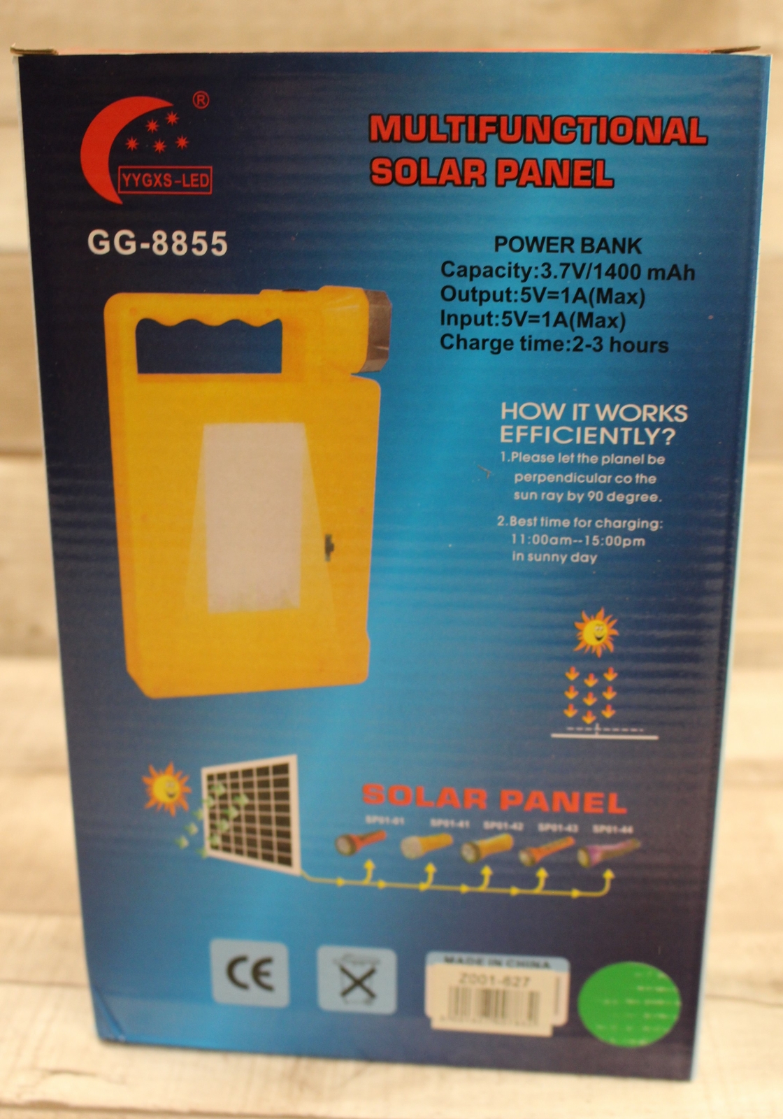 Multifunctional Solar Panel Waterproof Flashlight Power Bank - Green - New
