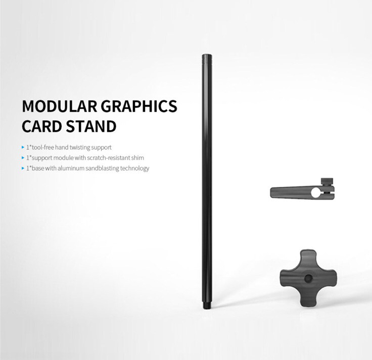 Computer Graphic Card Vertical Model GM961, Aluminum, Black, New