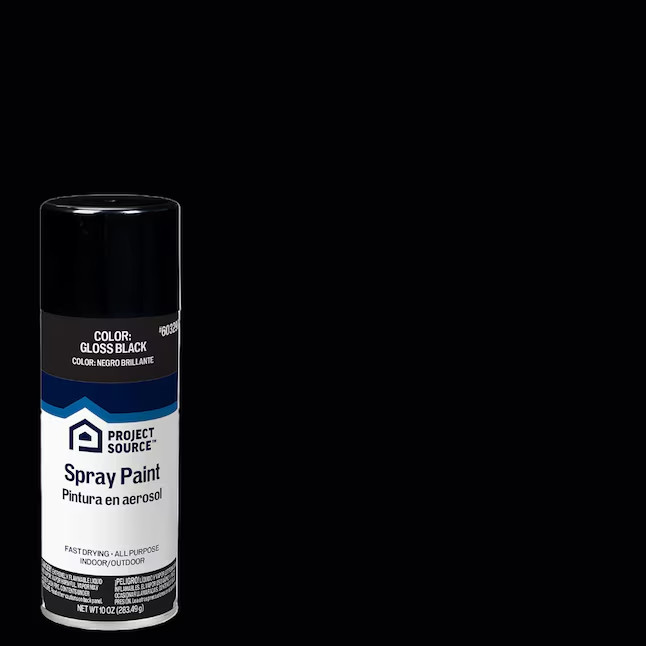 Project Source Gloss Black Oil-based Spray paint ( NET WT. 10-oz )