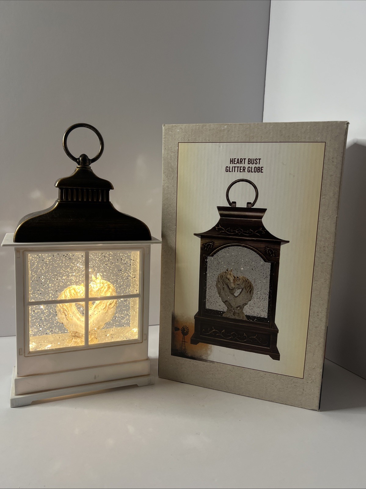 Heart Bust Glitter Globe