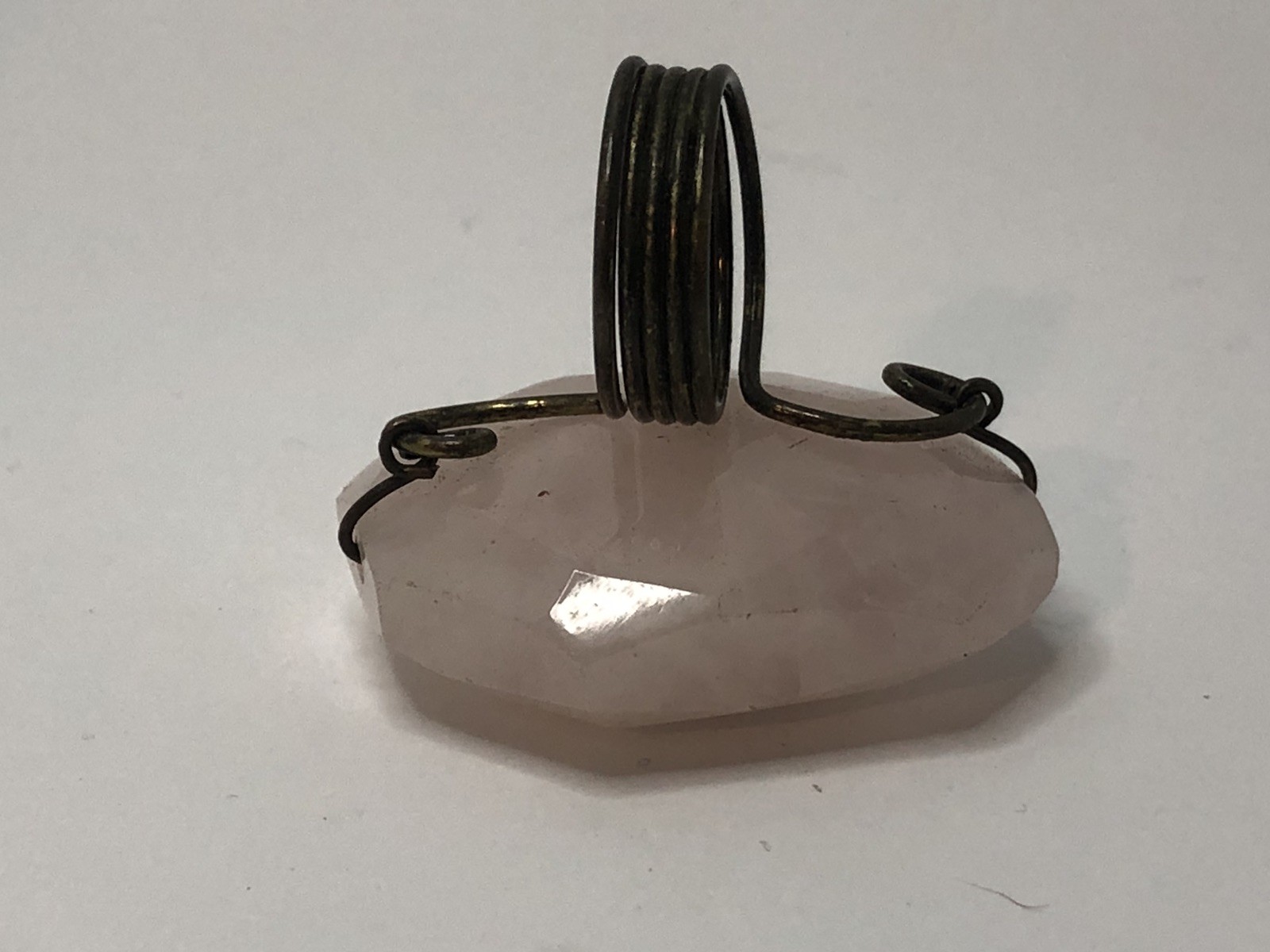 Large natural Quartz Artisan statement ring Size 7